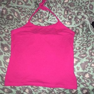 Pink halter top